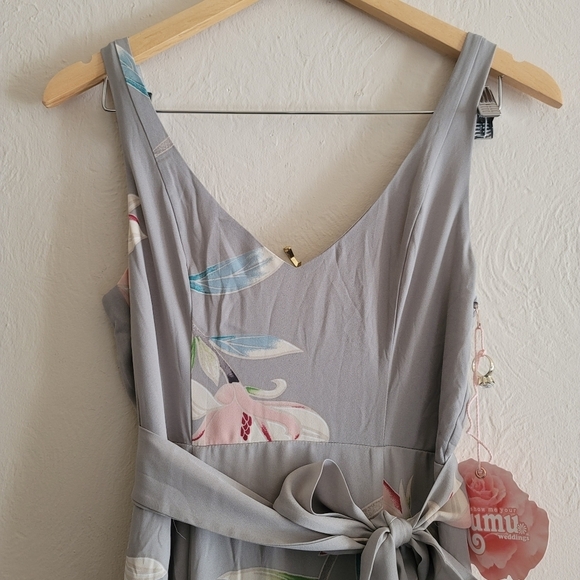 Show Me Your Mumu, Jenn Maxi Dress in Lily Showers,Grey Size X-Small - Picture 5 of 11